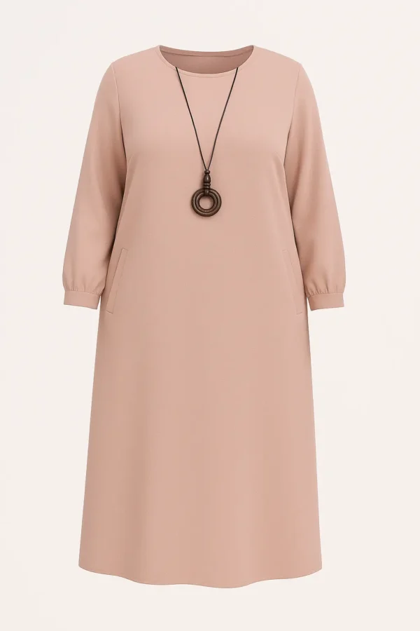 Rochie lejeră cu mâneci lungi  R201 - imagine 2