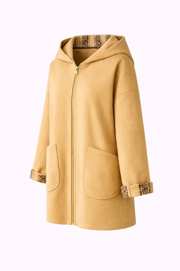 Cardigan damă cu glugă CH23 - imagine 2