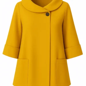Cardigan din stofa model tip jacheta C38