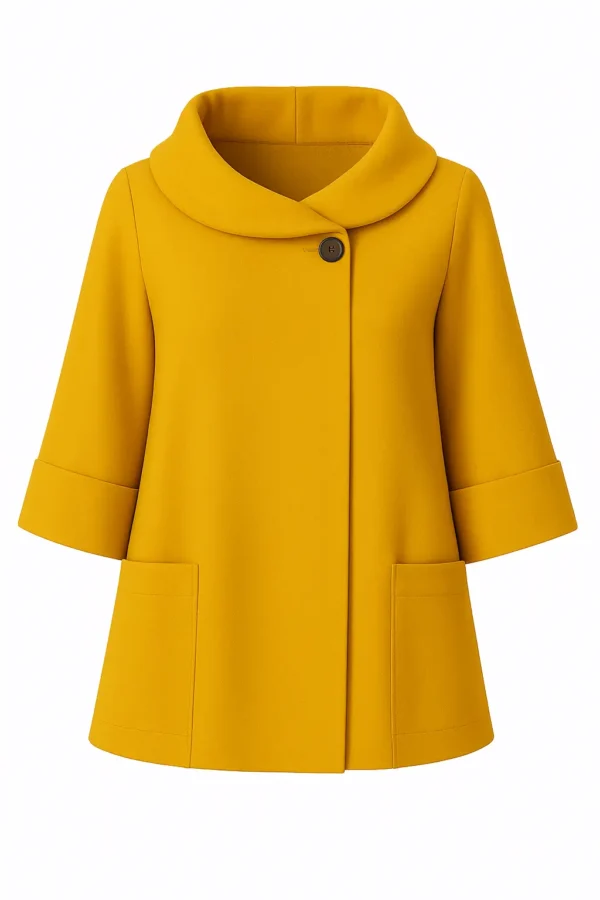 Cardigan din stofa model tip jacheta C38