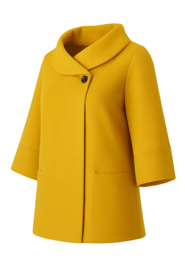 Cardigan din stofa model tip jacheta C38 - imagine 2