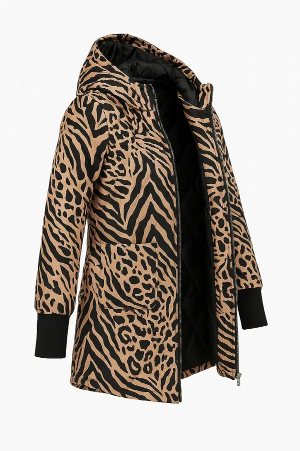 Geacă damă cu imprimeu animal-print  G106 - imagine 5
