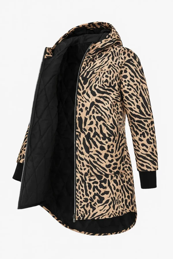 Geacă damă cu imprimeu animal-print  G106