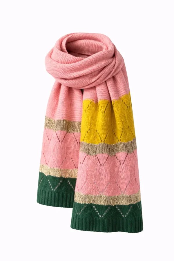 Fular eșarfă tricotată, multicoloră E10