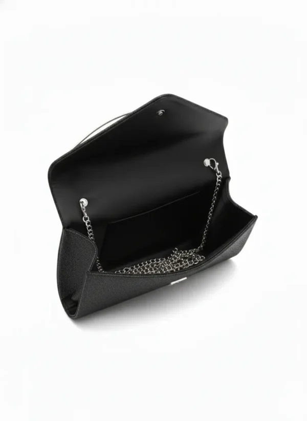 Plic de Ocazie Negru cu Accesoriu Metalic GD10 - imagine 2