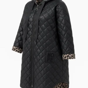 Geacă damă lungă elegantă din fâș J06