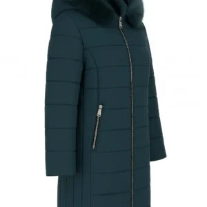 REDUCERE Geacă iarnă elegantă cu blană naturală J16