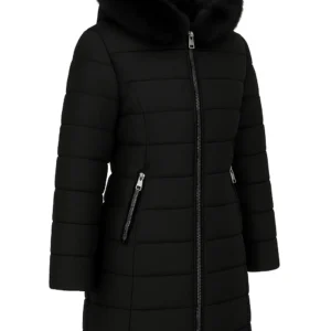 REDUCERE Geacă iarnă elegantă cu blană naturală J17