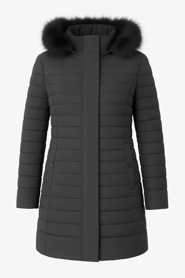 Geacă damă elegantă cu blană naturală J47
