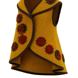 Vestă din lână cu model înflorat cod P05