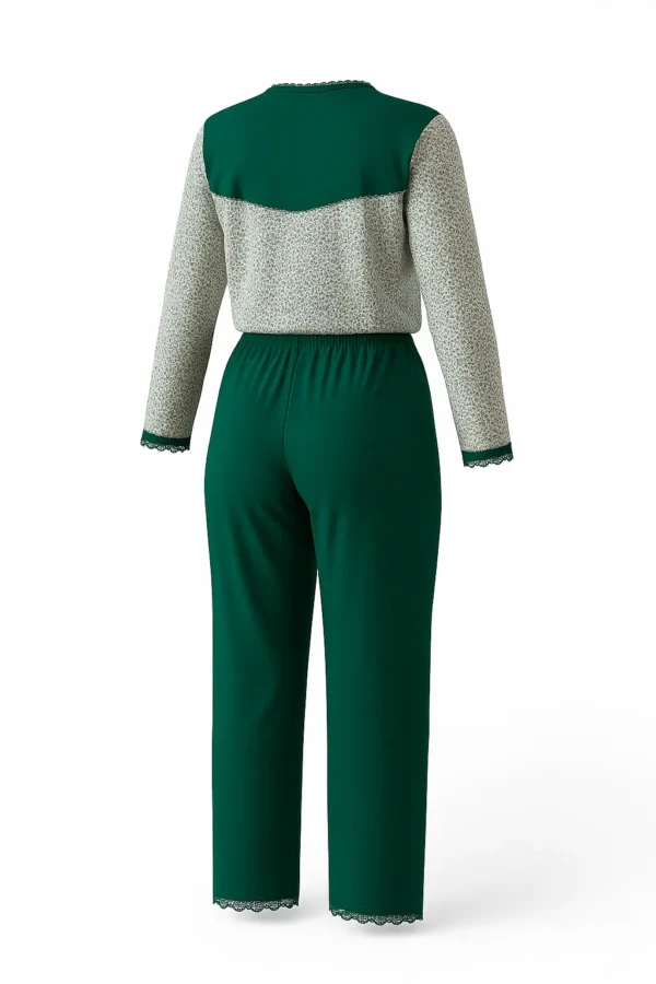 Pijamale damă cu imprimeu floral PJ04 - imagine 2