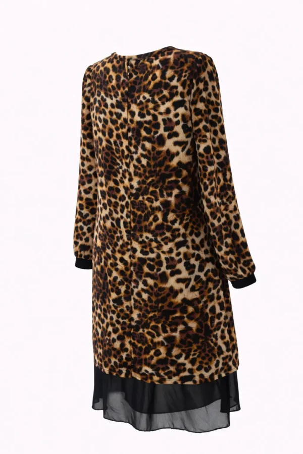 Rochie elegantă cu imprimeu animal print RV07 - imagine 4