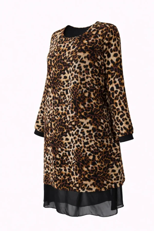 Rochie elegantă cu imprimeu animal print RV07 - imagine 3