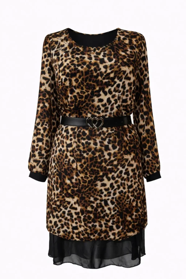 Rochie elegantă cu imprimeu animal print RV07