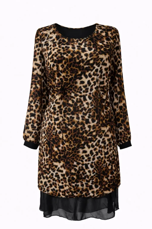 Rochie elegantă cu imprimeu animal print RV07 - imagine 2
