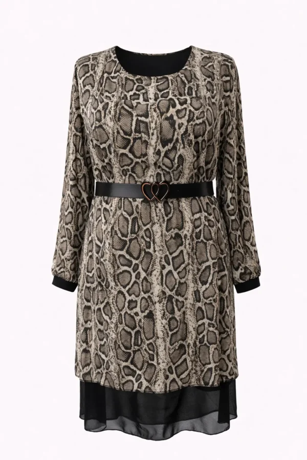 Rochie elegantă cu imprimeu animal print RV08