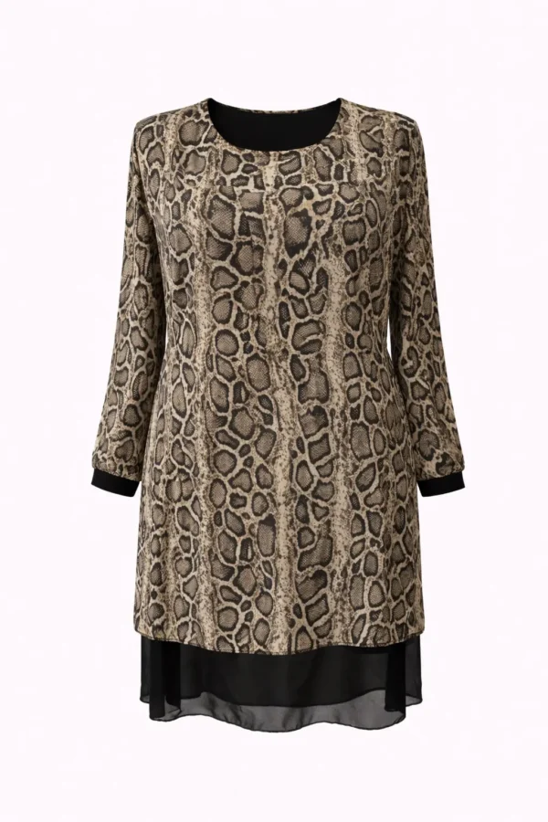 Rochie elegantă cu imprimeu animal print RV08 - imagine 2