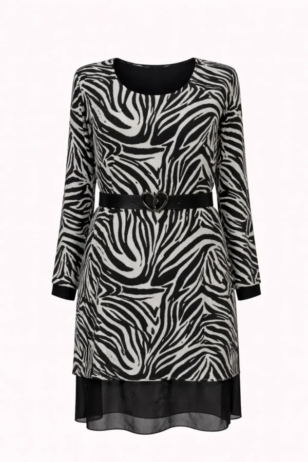 Rochie elegantă cu imprimeu animal print RV10