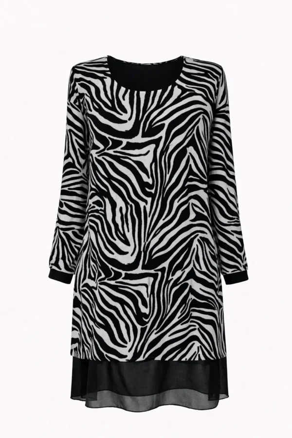 Rochie elegantă cu imprimeu animal print RV10 - imagine 4