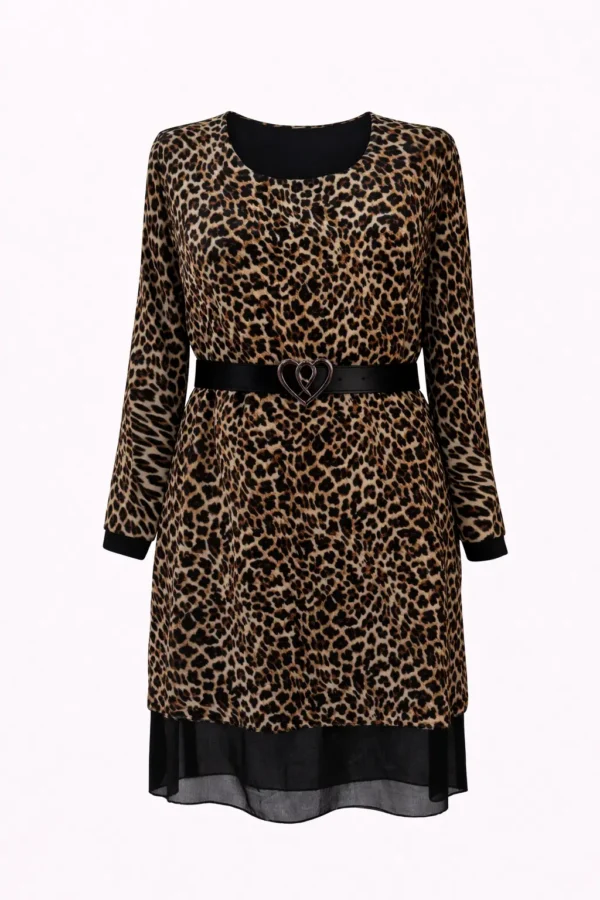 Rochie elegantă cu imprimeu animal print RV11