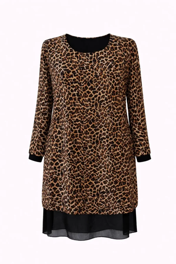 Rochie elegantă cu imprimeu animal print RV11 - imagine 3