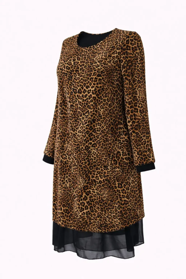 Rochie elegantă cu imprimeu animal print RV11 - imagine 4