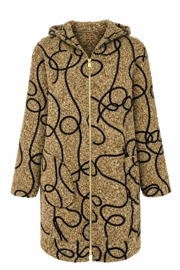 Cardigan lung din lână cu glugă- Cod Produs C212