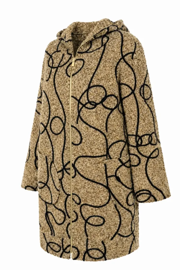 Cardigan lung din lână cu glugă- Cod Produs C212 - imagine 3