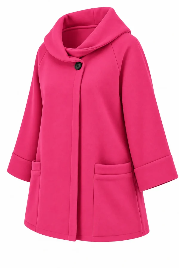 Cardigan din stofa model tip jacheta C42 - imagine 2