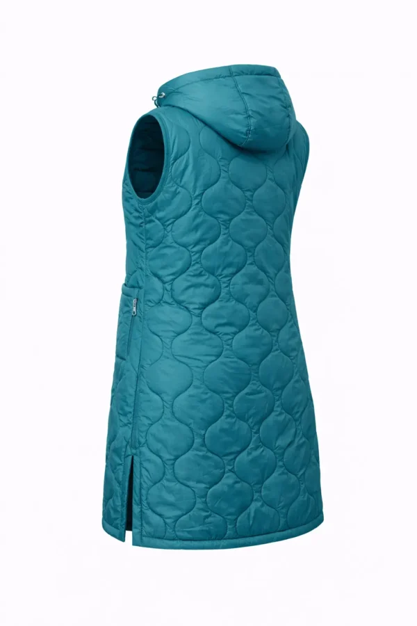 Vestă damă, model lung, cu glugă MARIMI MARI - cod V25M - imagine 3