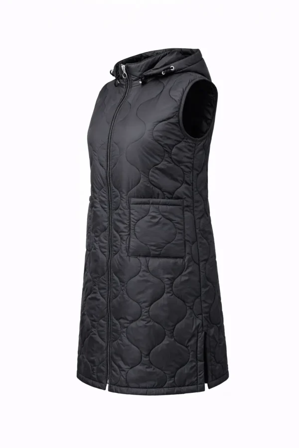 Vestă damă, model lung, cu glugă MARIMI MARI- cod V26M - imagine 2
