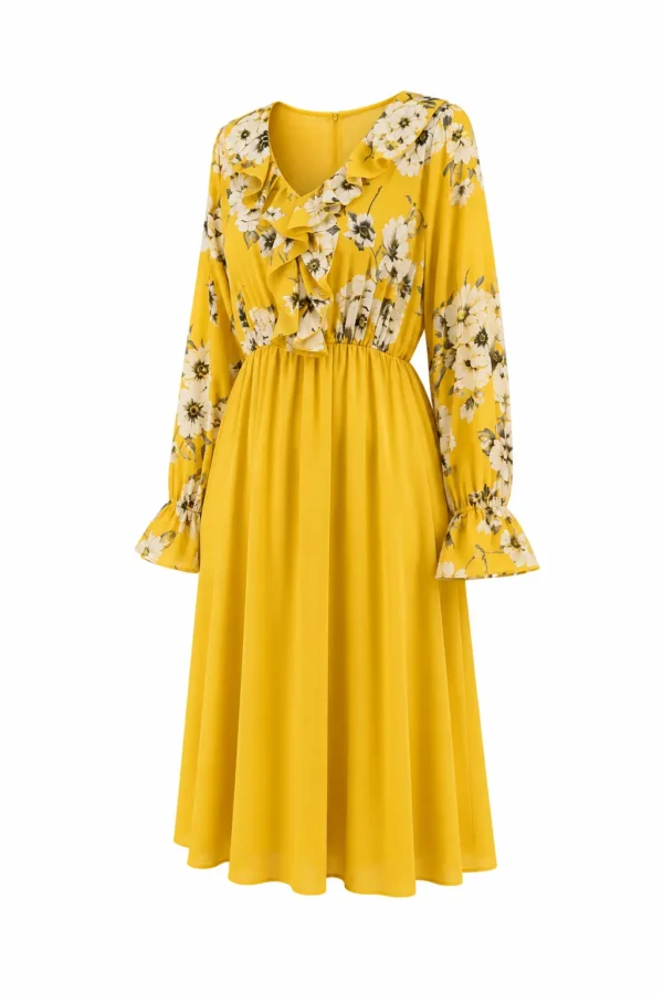 Rochie cu volan IZA IZA03 - imagine 2