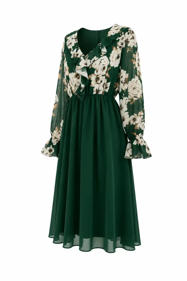 Rochie cu volan IZA IZA08 - imagine 2