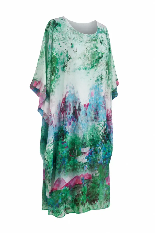 Rochie lungă din mătase tip kaftan Kati ROK01 - imagine 2