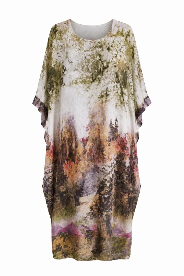 Rochie lungă din mătase tip kaftan Kati ROK05