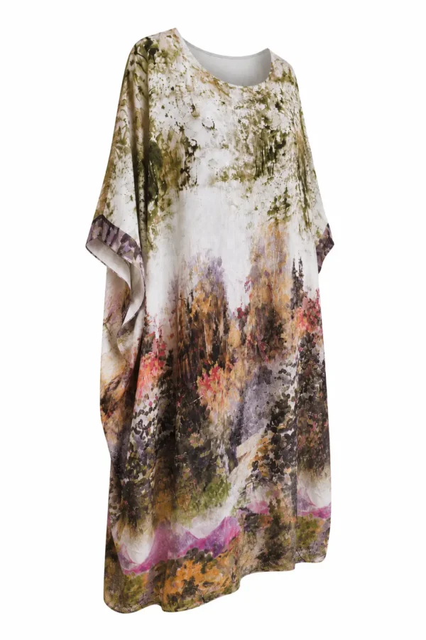 Rochie lungă din mătase tip kaftan Kati ROK05 - imagine 2