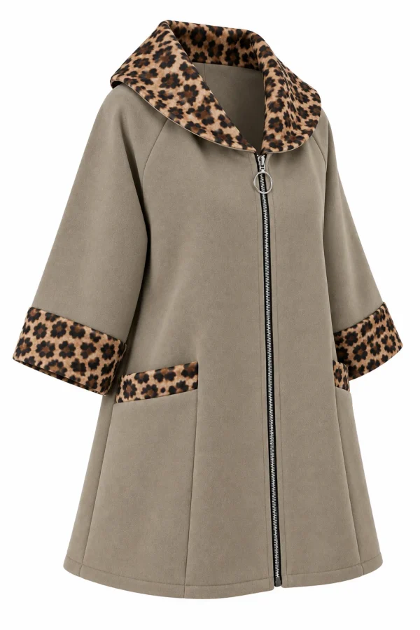 Cardigan din stofa model tip jacheta C402 - imagine 2