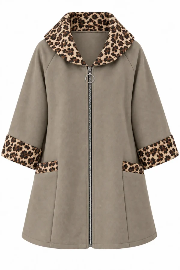 Cardigan din stofa model tip jacheta C402