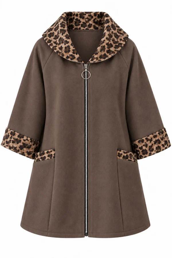 Cardigan din stofa model tip jacheta C403