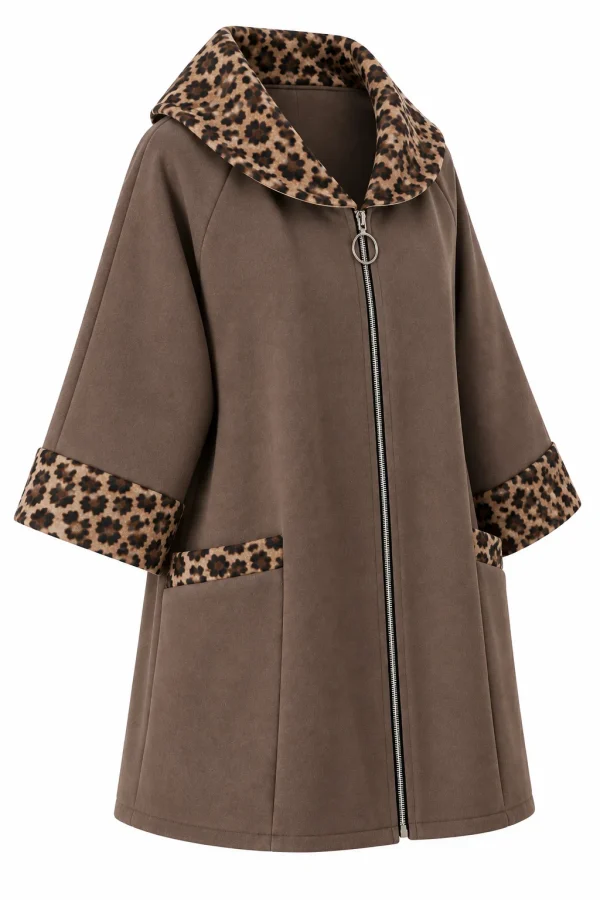 Cardigan din stofa model tip jacheta C403 - imagine 2
