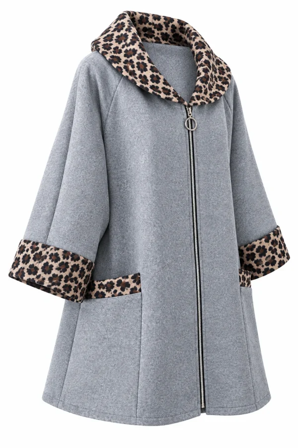 Cardigan din stofa model tip jacheta C404 - imagine 2