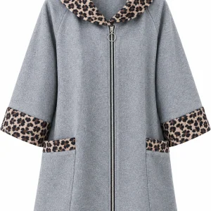Cardigan din stofa model tip jacheta C404
