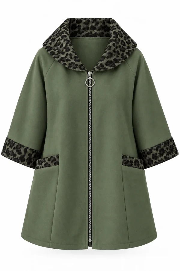 Cardigan din stofa model tip jacheta C405