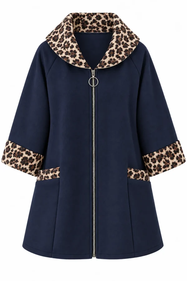 Cardigan din stofa model tip jacheta C406