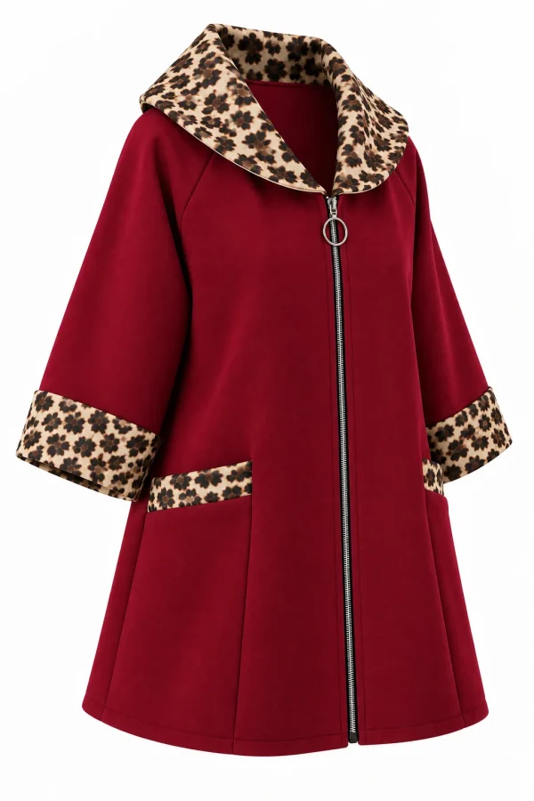Cardigan din stofa model tip jacheta C407 - imagine 2