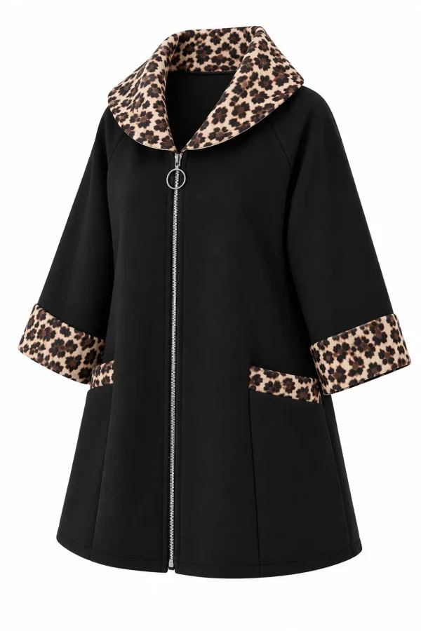 Cardigan din stofa model tip jacheta C408 - imagine 2