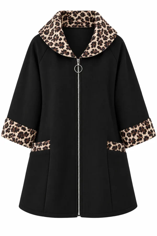 Cardigan din stofa model tip jacheta C408