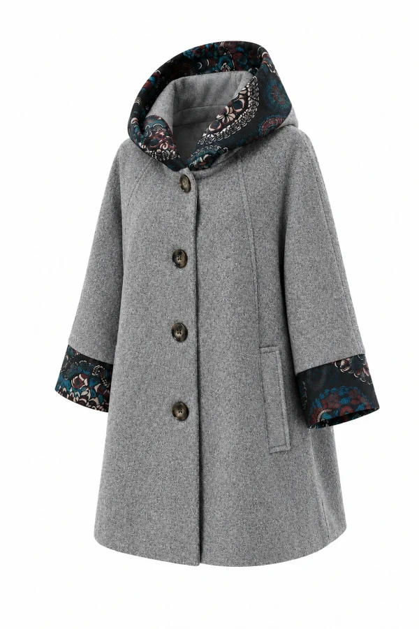 Cardigan din stofa model tip jacheta C503 - imagine 2