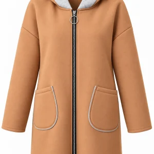 Cardigan lung cu glugă Cora COR01