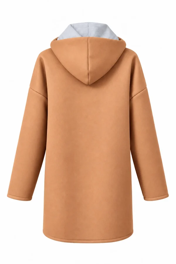 Cardigan lung cu glugă Cora COR01 - imagine 3